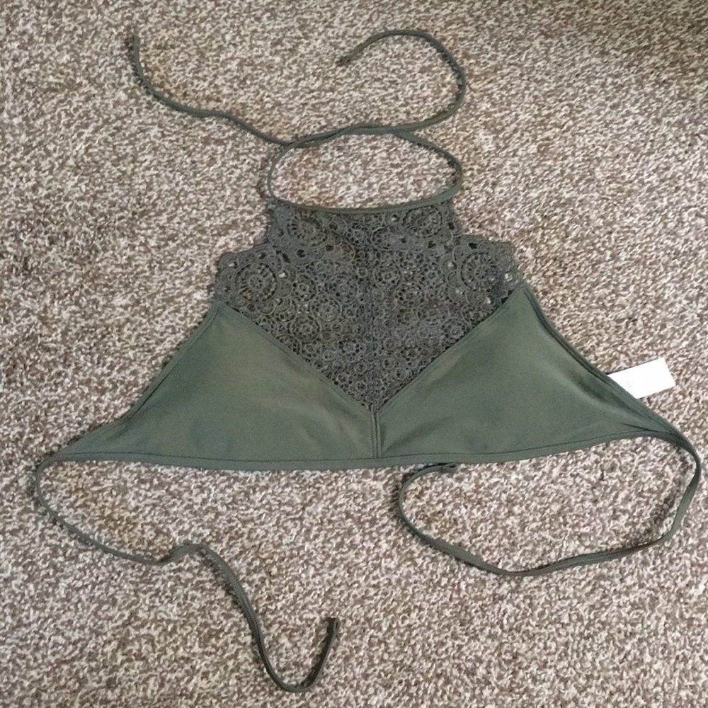 Olive green bikini top